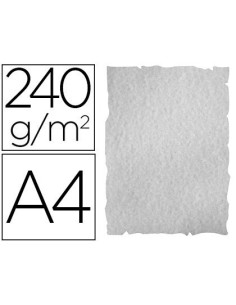 PAPEL COLOR LIDERPAPEL PERGAMINO CON BORDES A4 240G/M2 GRIS PACK DE 10 HOJAS