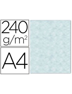 PAPEL COLOR LIDERPAPEL PERGAMINO CON BORDES A4 240G/M2 AZUL PACK DE 10 HOJAS