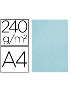 PAPEL COLOR LIDERPAPEL PERGAMINO A4 240G/M2 AZUL PACK DE 25 HOJAS