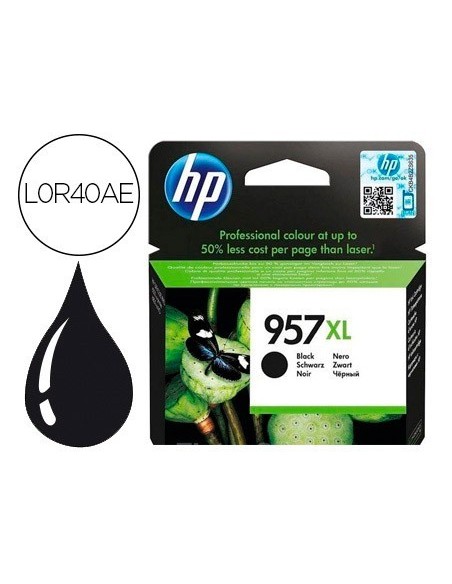 INK-JET HP JET 957XL OFFICEJET PRO 8210 / 8720 / 8740 NEGRO 3000 PAGINAS