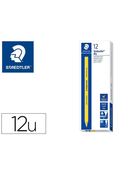 LAPICES FLUORESCENTE STAEDTLER TRIANGULAR TOP STAR AMARILLO CAJA DE 12 UNIDADES