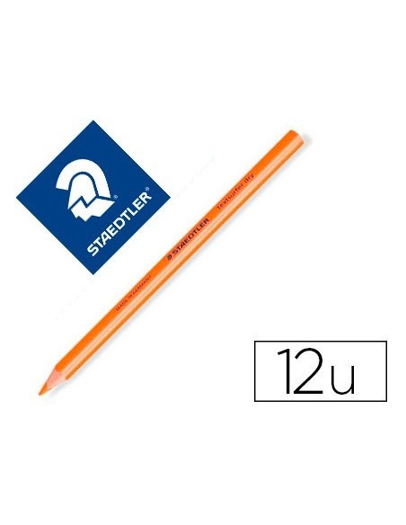 LAPICES FLUORESCENTE STAEDTLER TRIANGULAR TOP STAR NARANJA CAJA DE 12 UNIDADES