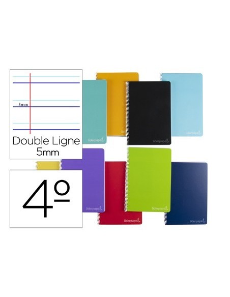 CUADERNO ESPIRAL LIDERPAPEL CUARTO WITTY TAPA DURA 80H 75GR RAYADO MONTESSORI 5 MM COLORES SURTIDOS