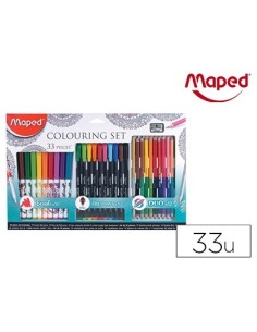 SET DE DIBUJO MAPED MANDALAS 33 PIEZAS
