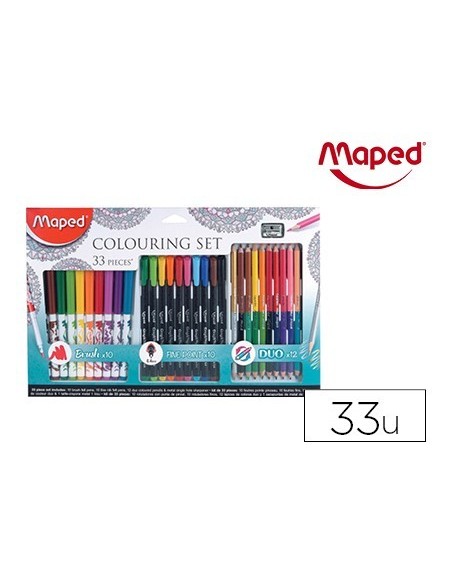 SET DE DIBUJO MAPED MANDALAS 33 PIEZAS