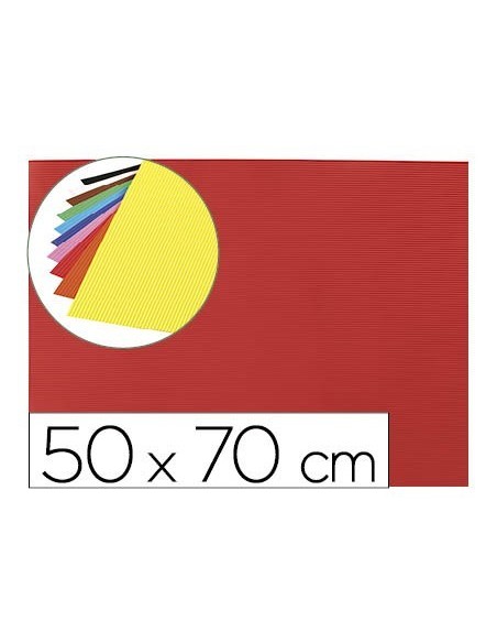 GOMA EVA ONDULADA LIDERPAPEL 50X70CM 2,2MM DE ESPESOR ROJO