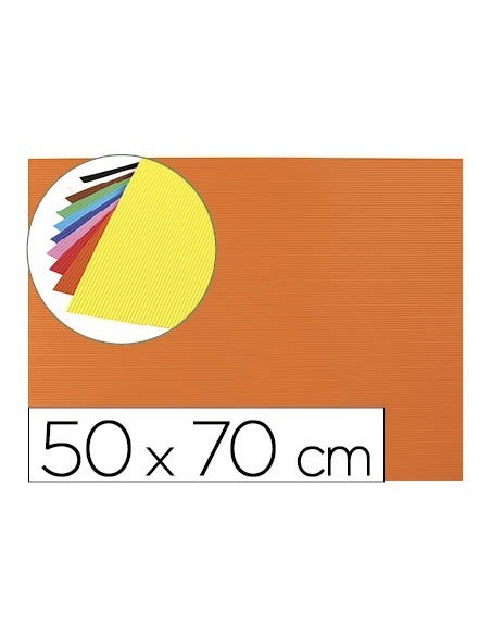 GOMA EVA ONDULADA LIDERPAPEL 50X70CM 2,2MM DE ESPESOR NARANJA