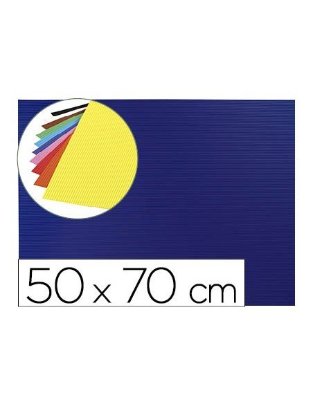 GOMA EVA ONDULADA LIDERPAPEL 50X70CM 2,2MM DE ESPESOR AZUL OSCURO