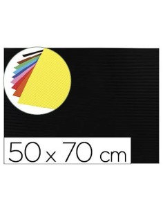 GOMA EVA ONDULADA LIDERPAPEL 50X70CM 2,2MM DE ESPESOR NEGRO
