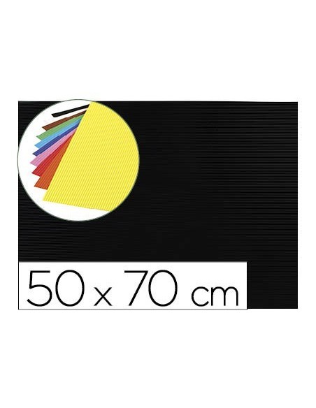 GOMA EVA ONDULADA LIDERPAPEL 50X70CM 2,2MM DE ESPESOR NEGRO