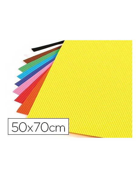 GOMA EVA ONDULADA LIDERPAPEL 50X70CM 2,2MM DE ESPESOR COLORES SURTIDOS