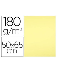 CARTULINA LIDERPAPEL 50X65 CM 180 GR AMARILLO MEDIO UNIDAD