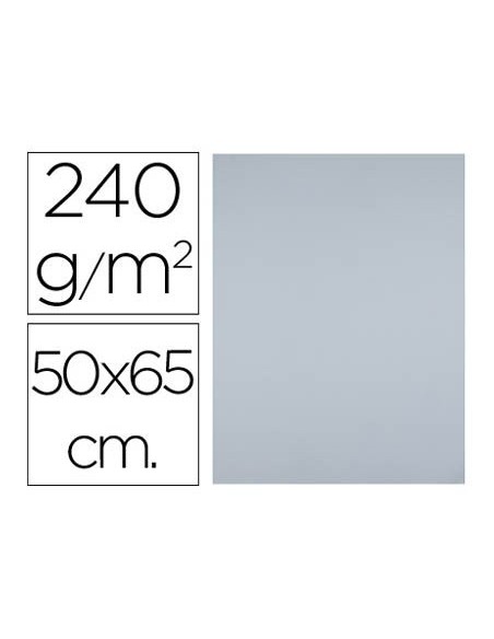 CARTULINA LIDERPAPEL 50X65 CM 180 GR GRIS UNIDAD