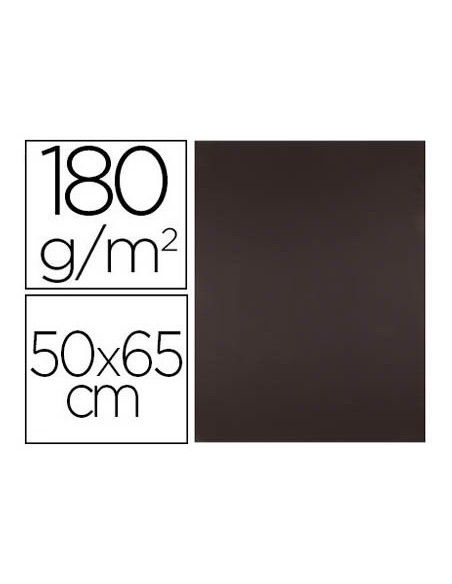 CARTULINA LIDERPAPEL 50X65 CM 180 GR MARRON UNIDAD