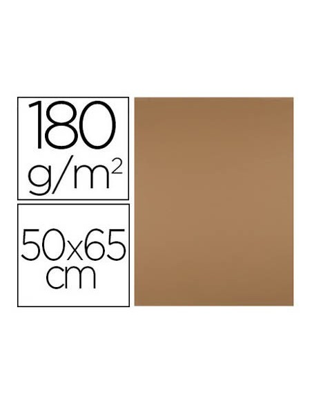 CARTULINA LIDERPAPEL 50X65 CM 180 GR MARRON ESCOLAR UNIDAD