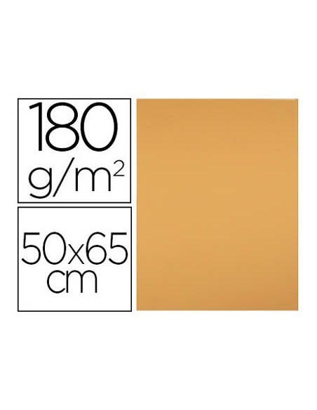 CARTULINA LIDERPAPEL 50X65 CM 180 GR AVELLANA PAQUETE DE 25