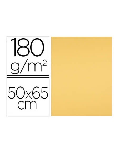 CARTULINA LIDERPAPEL 50X65 CM 180 GR ORO PAQUETE DE 25