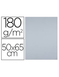 CARTULINA LIDERPAPEL 50X65 CM 180 GR GRIS PAQUETE DE 25