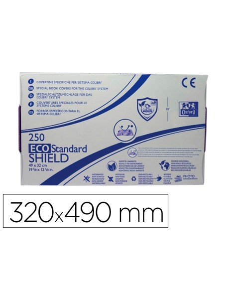 FUNDA PARA LIBROS COLIBRI ECO SHIELD STANDARD 320X490 MM