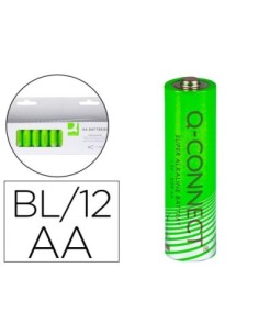 PILA Q-CONNECT ALCALINA AA BLISTER CON 12 UNIDADES