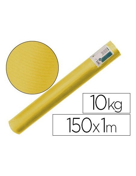 PAPEL KRAFT VERJURADO LIDERPAPEL AMARILLO 153 MT 65 GR BOBINA 10 KG