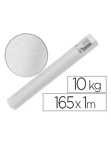 PAPEL KRAFT VERJURADO LIDERPAPEL BLANCO 166MT 60GR BOBINA 10KG