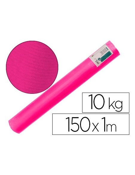 PAPEL KRAFT VERJURADO LIDERPAPEL FUCSIA 150MT 65GR BOBINA 10KG