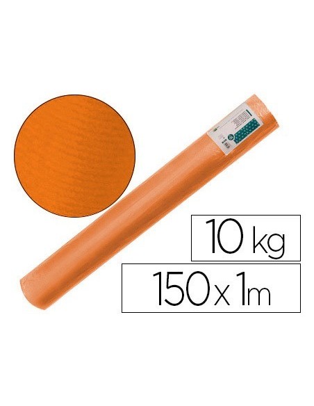 PAPEL KRAFT VERJURADO LIDERPAPEL NARANJA 150MT 65GR BOBINA 10KG