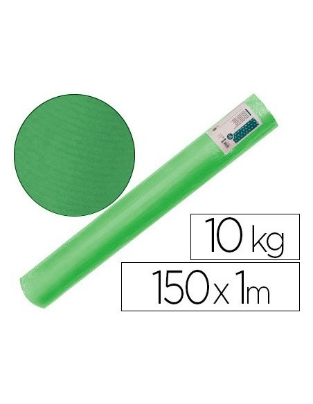 PAPEL KRAFT VERJURADO LIDERPAPEL VERDE 150MT 65GR BOBINA 10KG