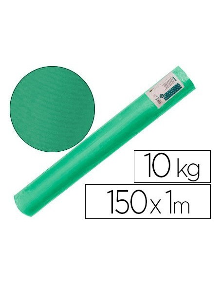 PAPEL KRAFT VERJURADO LIDERPAPEL VERDE MUSGO 150MT 65GR BOBINA 10KG