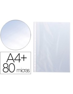 FUNDA MULTITALADRO Q-CONNECT FOLIO 80 MC CRISTAL BOLSA DE 10 UNIDADES