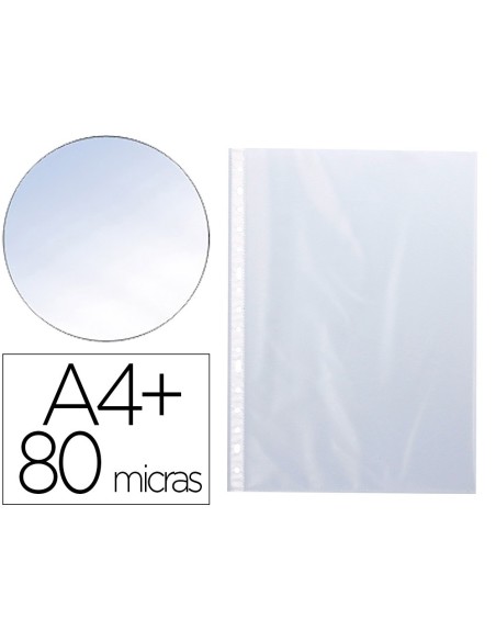 FUNDA MULTITALADRO Q-CONNECT FOLIO 80 MC CRISTAL BOLSA DE 10 UNIDADES