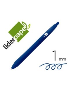 BOLIGRAFO LIDERPAPEL GUMMY TOUCH RETRACTIL 1,0 MM TINTA AZUL
