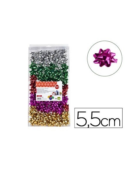 LAZOS LIDERPAPEL FANTASIA MEDIANOS COLORES METALIZADOS SURTIDOS