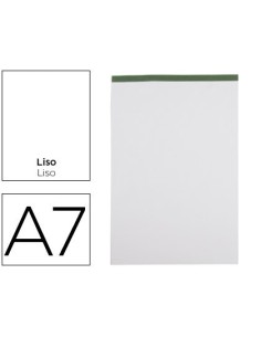 BLOC NOTAS LIDERPAPEL LISO A7 80 HOJAS 60 G/M2 PERFORADO SIN TAPA