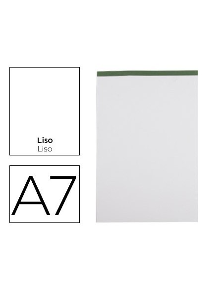 BLOC NOTAS LIDERPAPEL LISO A7 80 HOJAS 60 G/M2 PERFORADO SIN TAPA