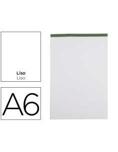 BLOC NOTAS LIDERPAPEL LISO A6 80 HOJAS 60 G/M2 PERFORADO SIN TAPA