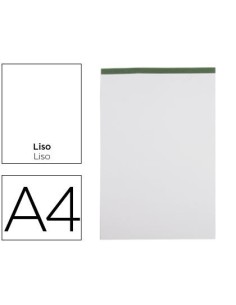 BLOC NOTAS LIDERPAPEL LISO A4 80 HOJAS 60 G/M2 PERFORADO SIN TAPA