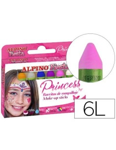 BARRA MAQUILLAJE ALPINO ESTUCHE DE MAQUILLAJE PRINCESS 6 COLORES
