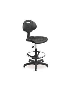 TABURETE CON RESPALDO ROCADA REGULABLE EN ALTURA CON ASIENTO Y RESPALDO EN POLIMERO CON TACOS