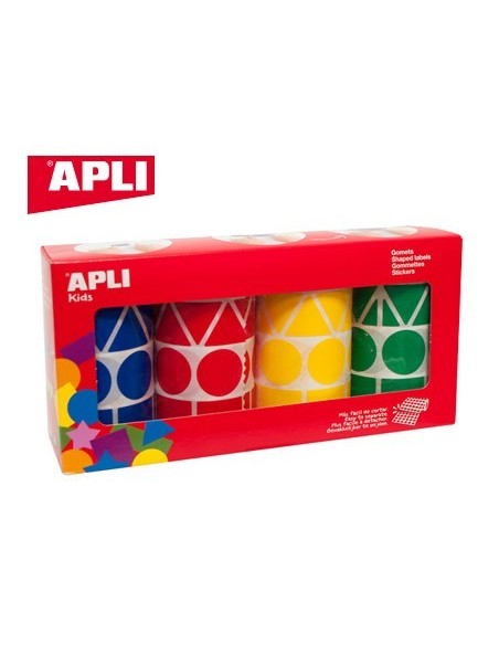 GOMETS APLI FIGURAS SURTIDAS T AMAÑO XL PACK DE 4 ROLLOS COLORES SURTIDOS 5428 UNIDADES