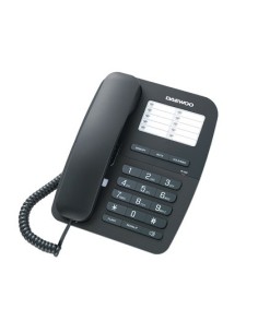 TELEFONO DAEWOO DTC-240 MANOS LIBRES RELLAMADA ULTIMO NUMERO TRANSFERENCIA DE LLAMADAS COLOR NEGRO