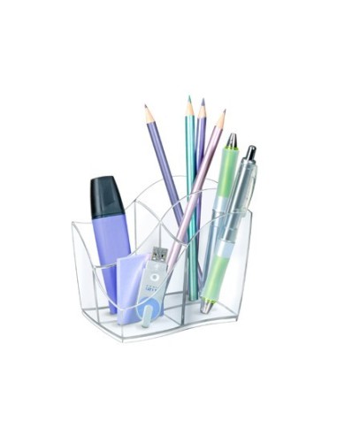 ORGANIZADOR SOBREMESA CEP GAMA ELLYPSE PLASTICO TRANSPARENTE 118X89X98 MM