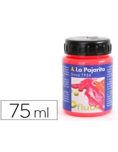 PINTURA ACRILICA LA PAJARITA F-03 ROJO AMAPOLA FLUORESCENTE 75ML