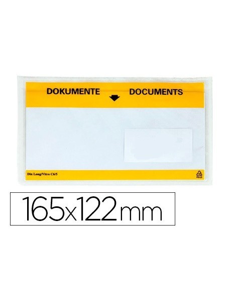 SOBRE AUTOADHESIVO Q-CONNECT PORTADOCUMENTOS MULTILINGUE 165X122 MM VENTANA TRANSPARENTE PAQUETE DE 100