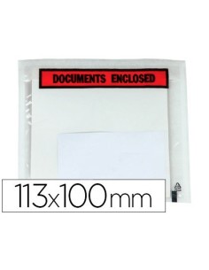 SOBRE AUTOADHESIVO Q-CONNECT PORTADOCUMENTOS MULTILINGUE 113X100 MM SIN VENTANA -PAQUETE DE 100 UNIDADES