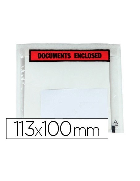 SOBRE AUTOADHESIVO Q-CONNECT PORTADOCUMENTOS MULTILINGUE 113X100 MM SIN VENTANA -PAQUETE DE 100 UNIDADES