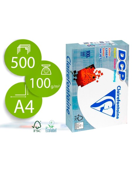 PAPEL FOTOCOPIADORA CLAIREFONTAINE DIN A4 100 GRAMOS PAQUETE DE 500 HOJAS