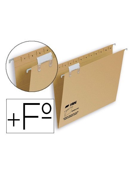 CARPETA COLGANTE FADE FOLIO PROLONGADO VISOR SUPERIOR KRAFT ECO
