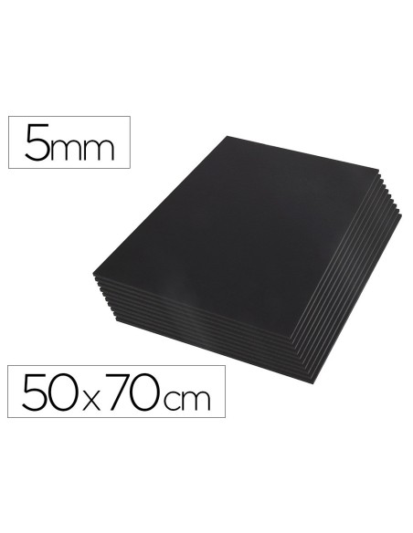 CARTON PLUMA LIDERPAPEL NEGRO DOBLE CARA 50X70 CM ESPESOR 5 MM
